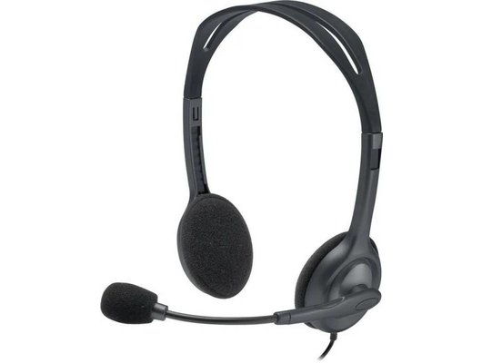 Наушники с микрофоном проводные Logitech Stereo Headset H111 Black